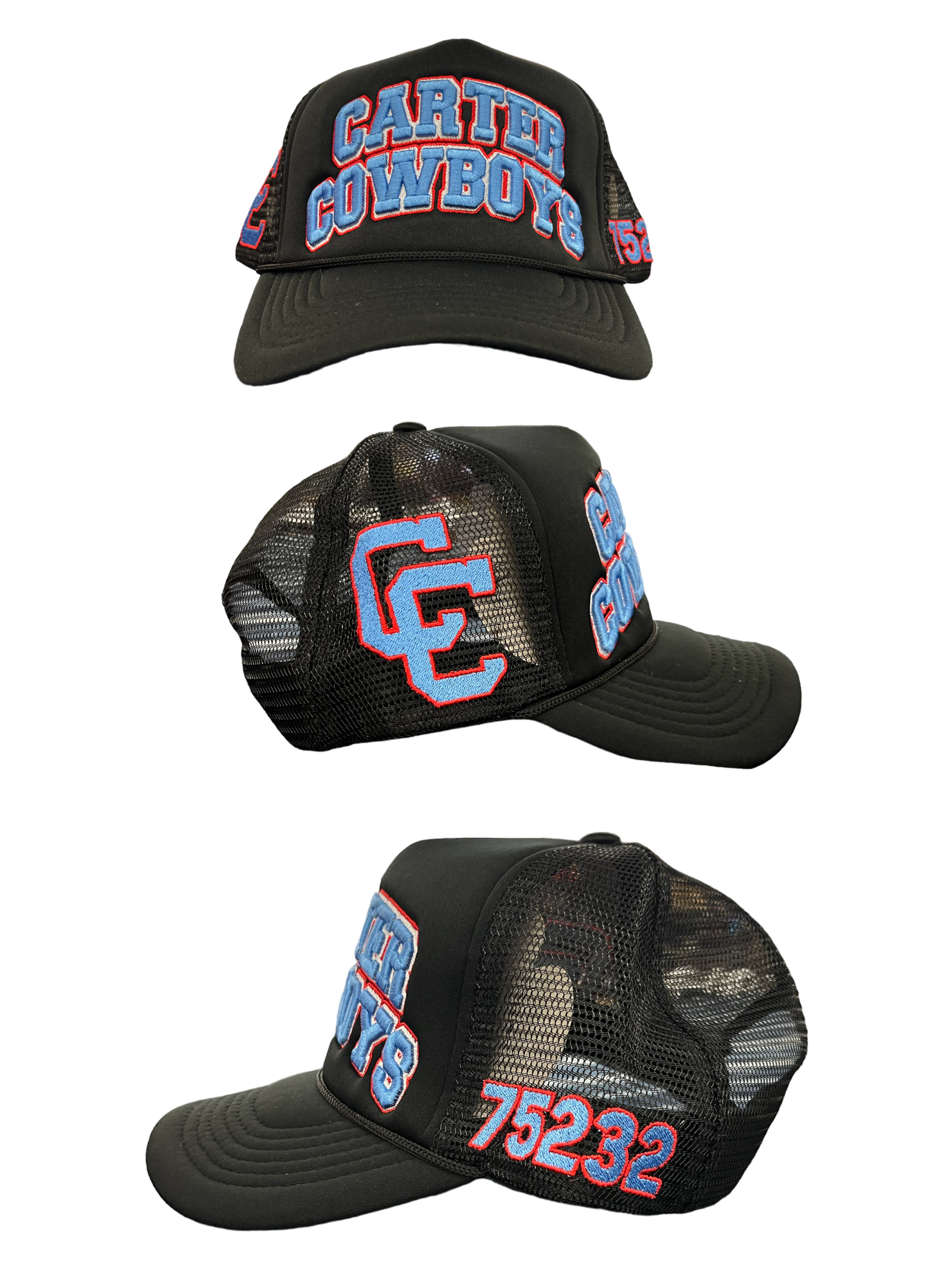 CARTER HIGH SCHOOL TRUCKER HATS BLACK