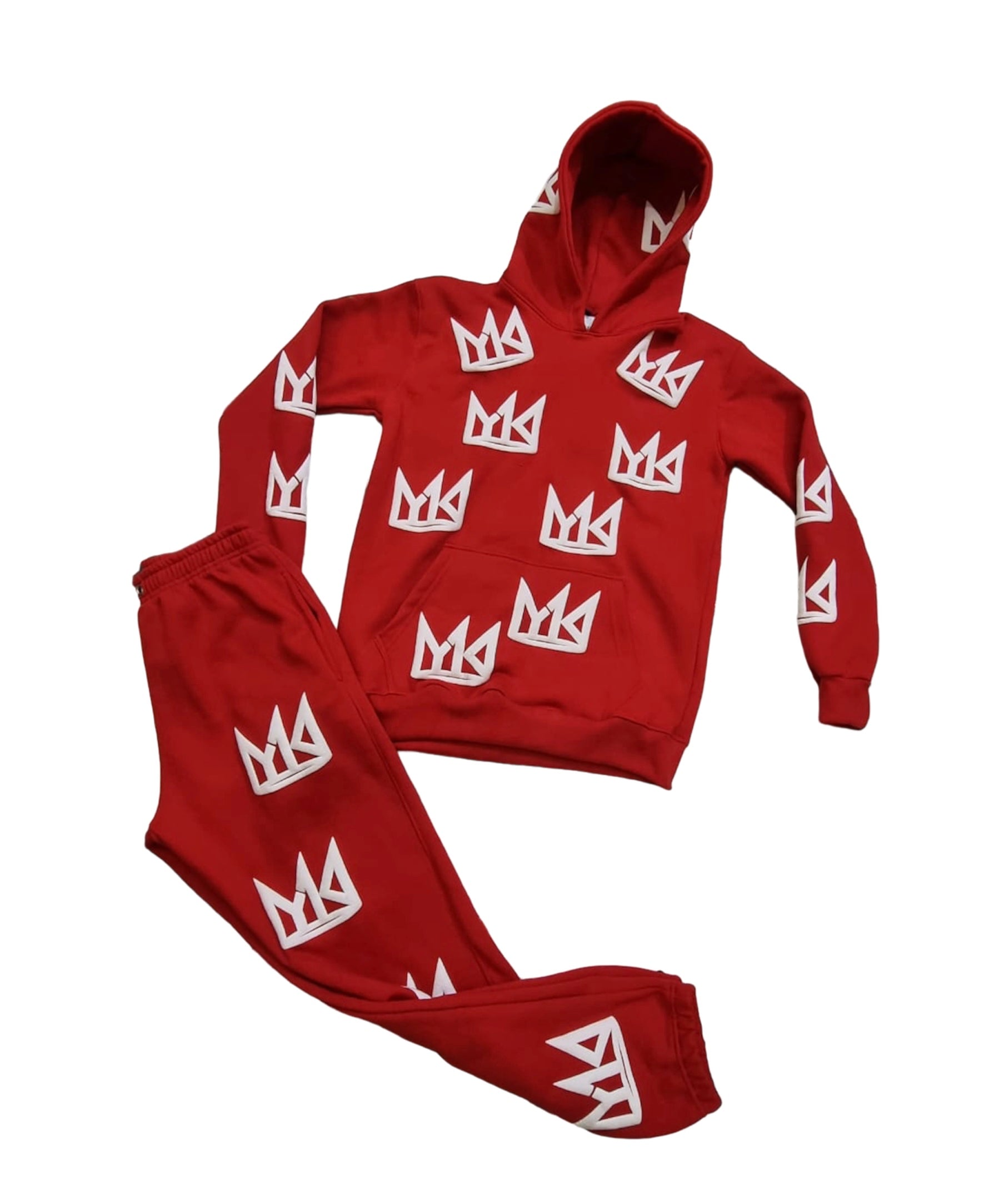 YK1K Crown Sweat Suit red