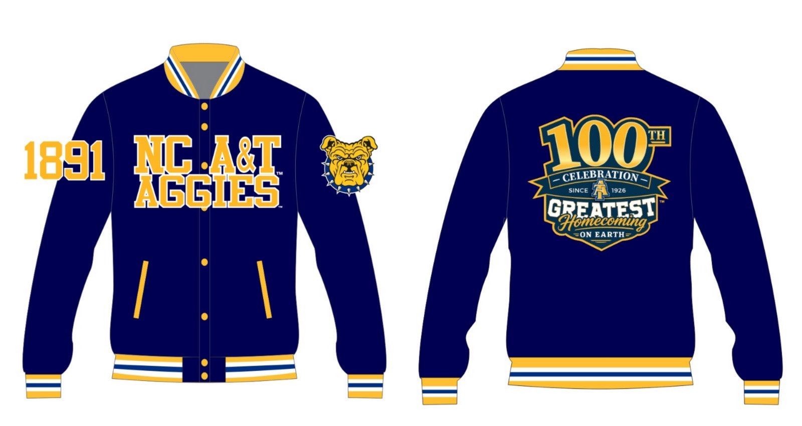 NC A&T 100th Anniversary Greatest Homecoming Jacket – PRE-ORDER