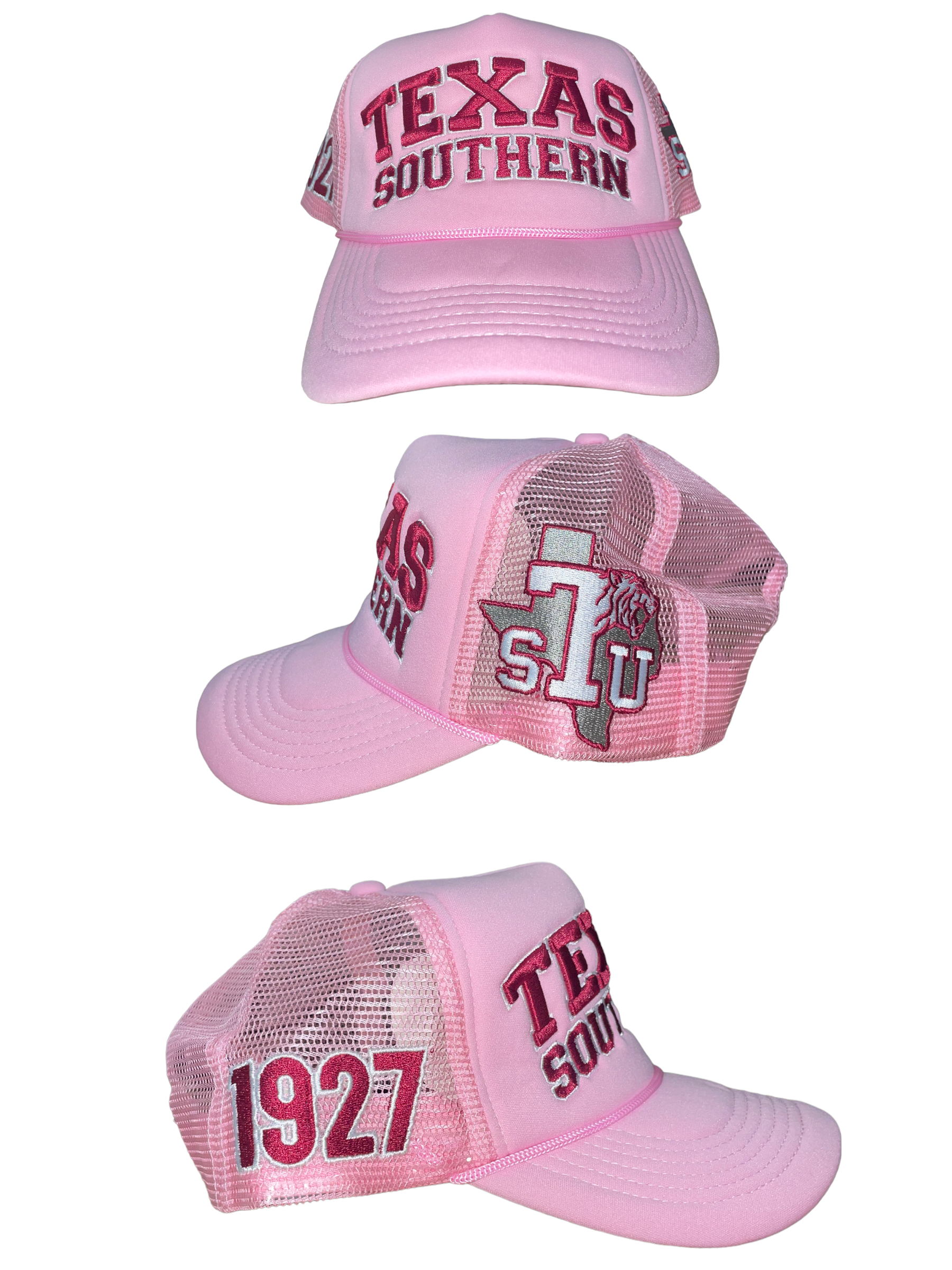TEXAS SOUTHERN UNIVERSITY TRUCKER HATS Pink