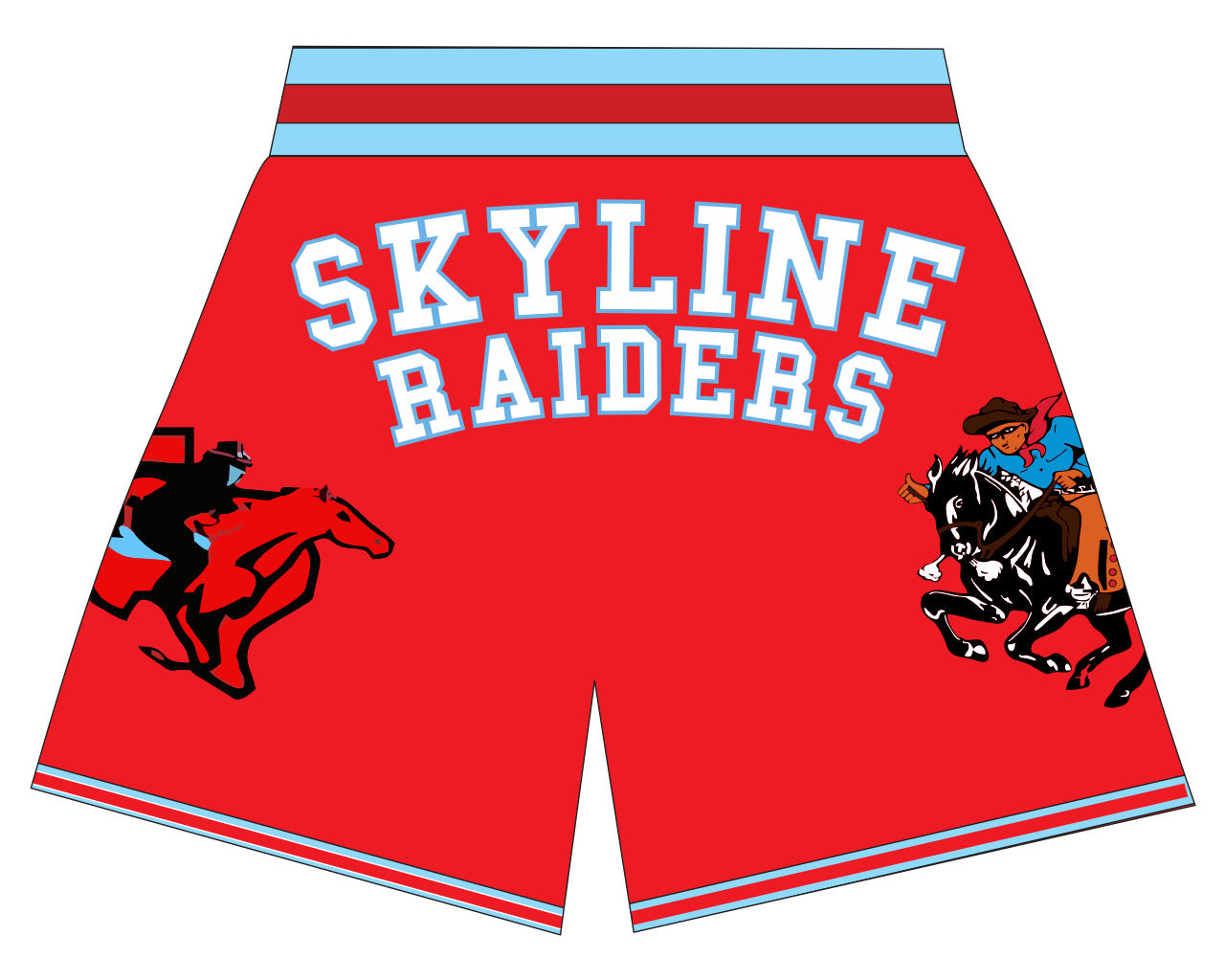 DALLAS SKYLINE BASKETBALL SHORTS Red PRE-ORDER