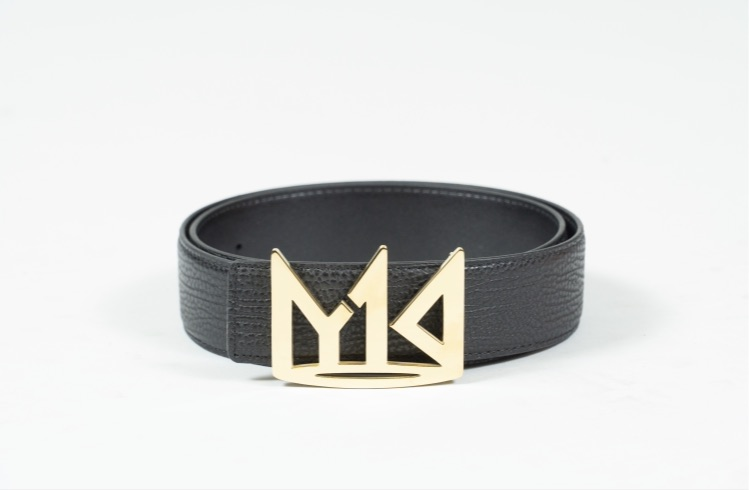 YK1K GOLD LEATHER BELT